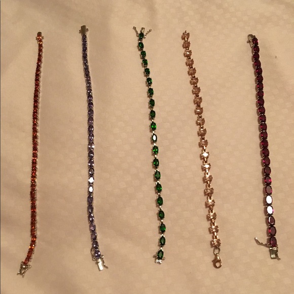 Ladies .925 Sterling Silver with precious stones - Picture 8 of 10